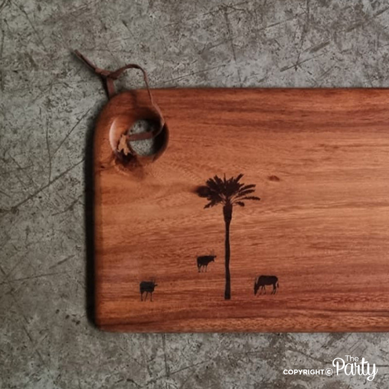 Engraved Wooden Board No.48 – The Party, Dubai