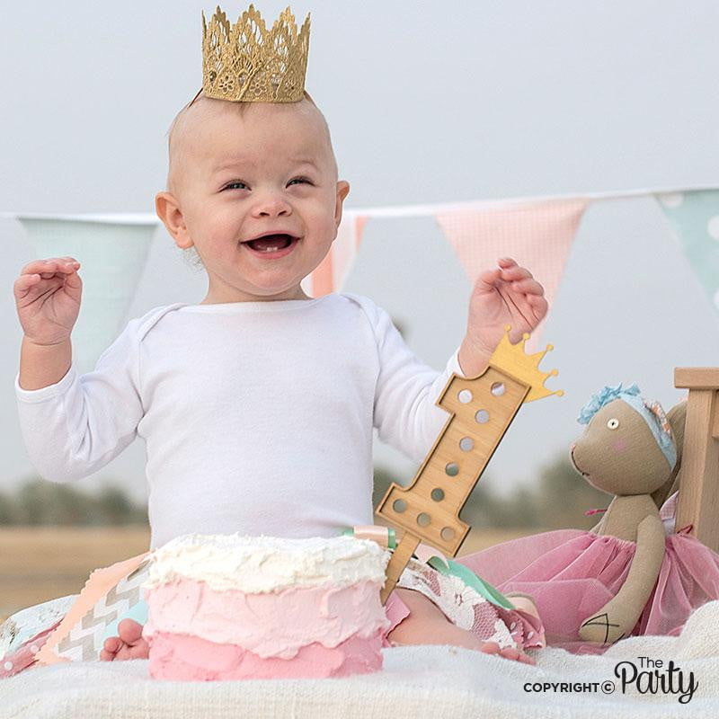 1st birthday cake topper with crown – The Party, Dubai