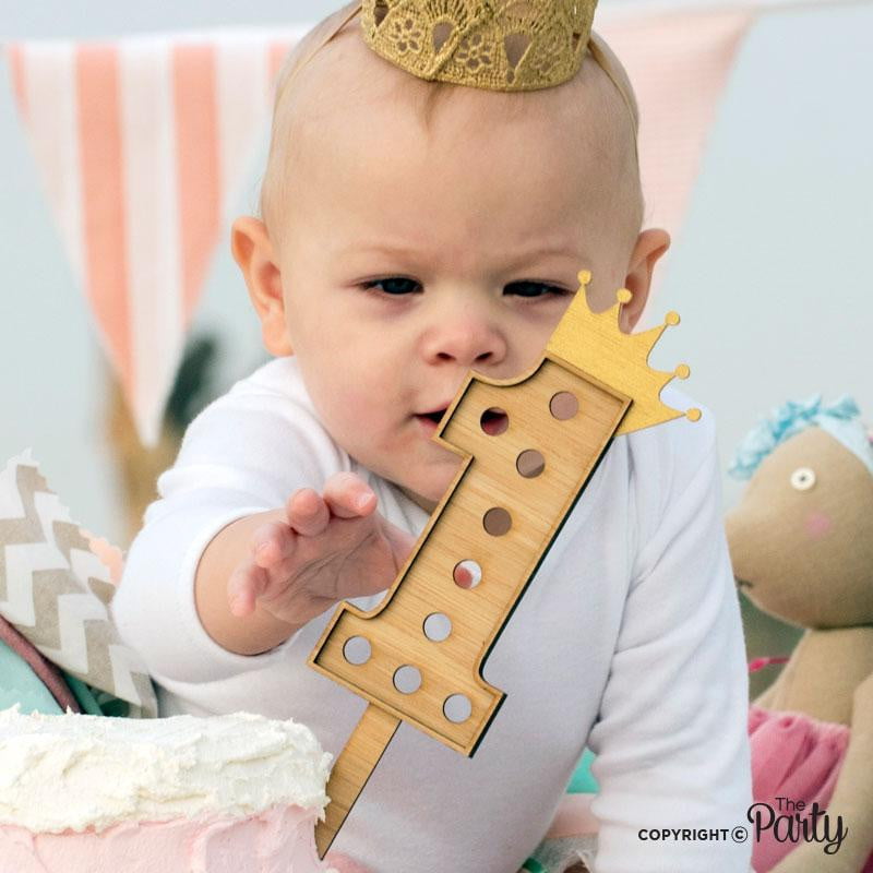 1st birthday cake topper with crown – The Party, Dubai