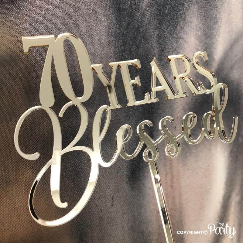 70 years blessed cake topper – The Party, Dubai