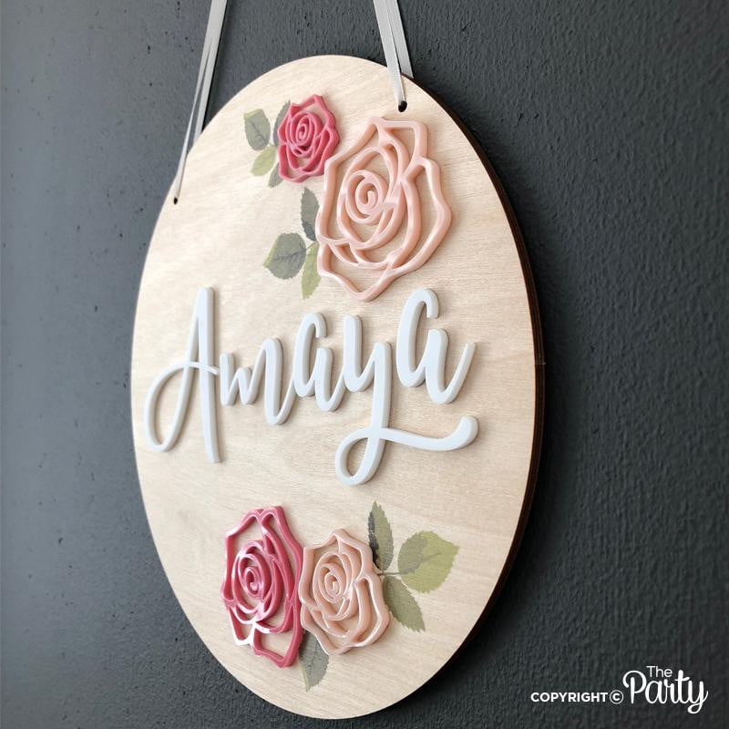 Wooden Sign – Birch Wood – The Party, Dubai