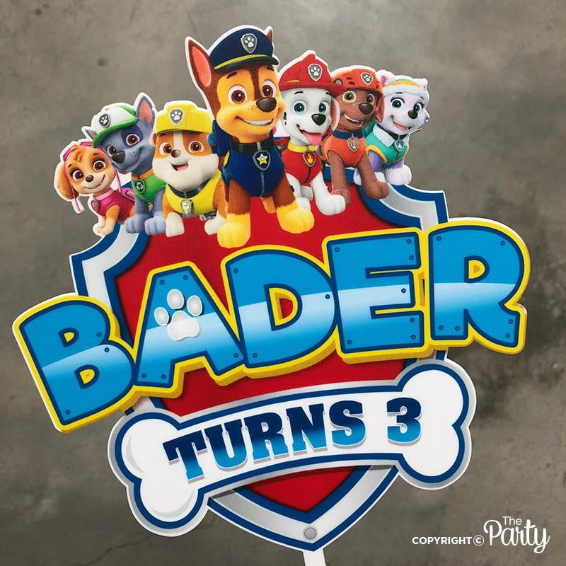 Paw Patrol cake topper – The Party, Dubai