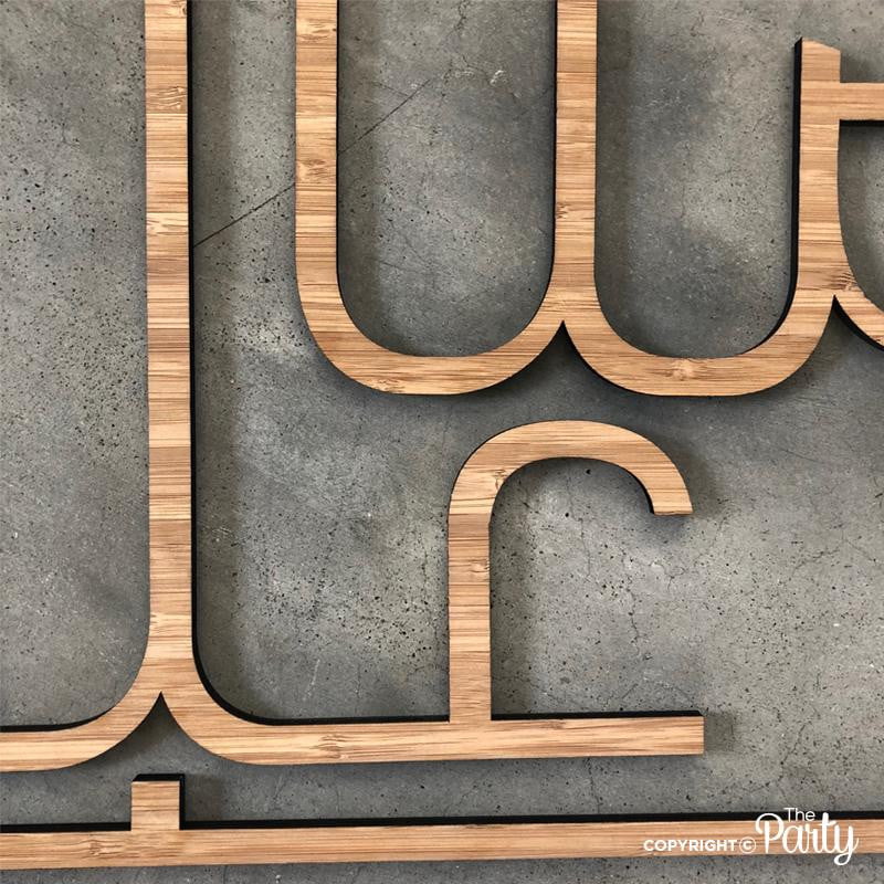 Hospital Door Sign – Bamboo Wood – The Party, Dubai