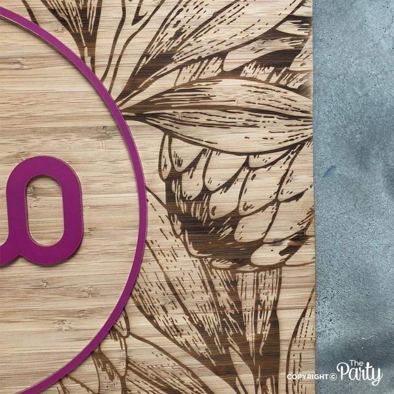 Hospital Door Sign – Bamboo Wood – The Party, Dubai