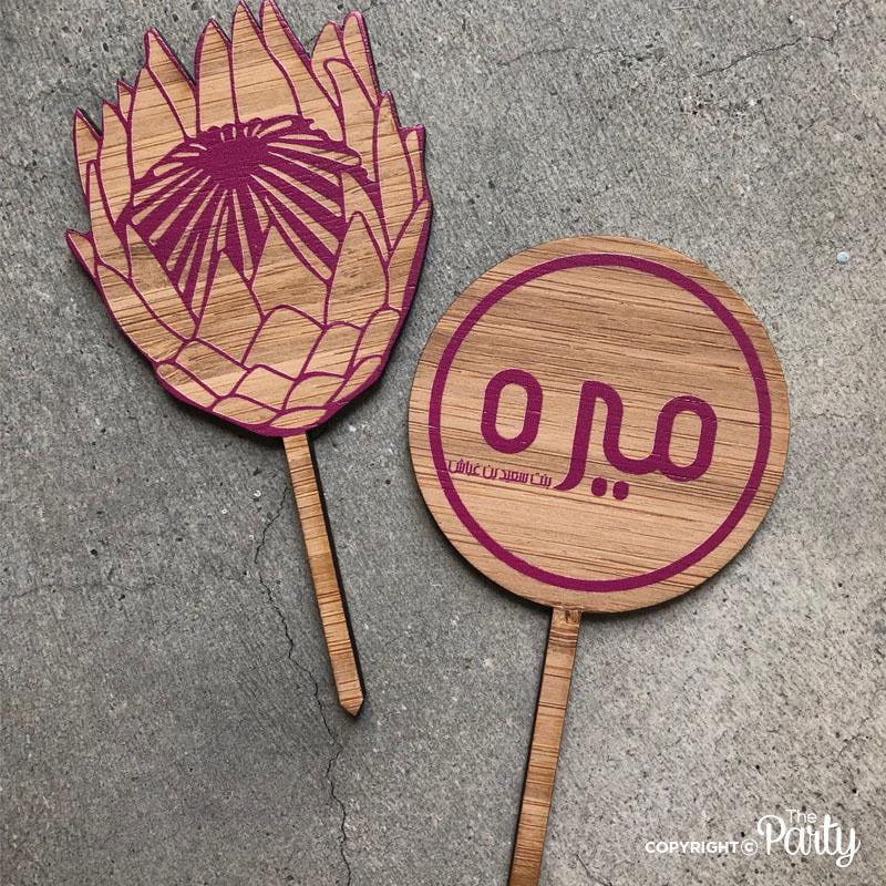 Cupcake & Food Toppers – Bamboo Wood – The Party, Dubai