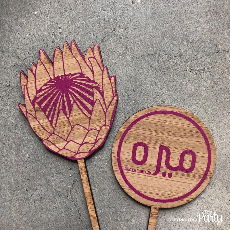 Cupcake & Food Toppers – Bamboo Wood – The Party, Dubai