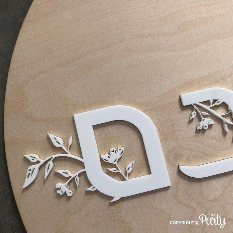 Hospital Door Sign – Nordic Birch Wood – The Party, Dubai
