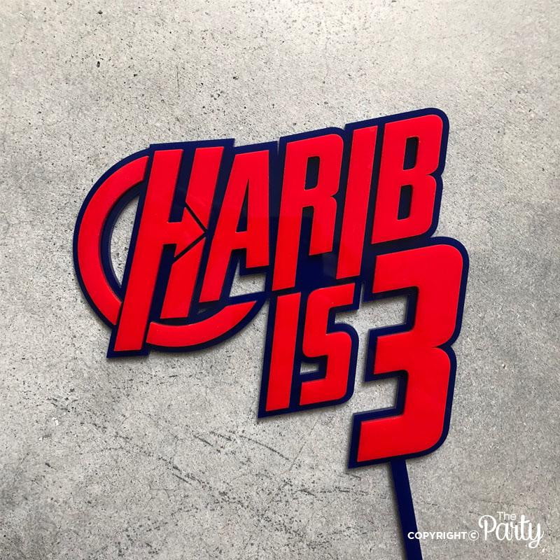 3rd birthday cake topper – The Party, Dubai