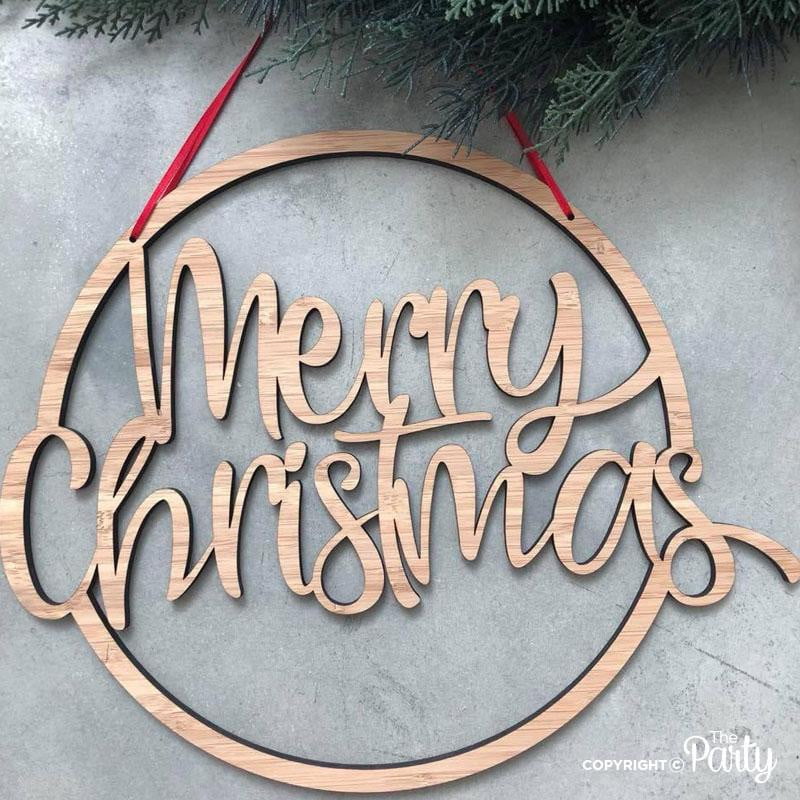 Merry Chrismas hanging sign – The Party, Dubai