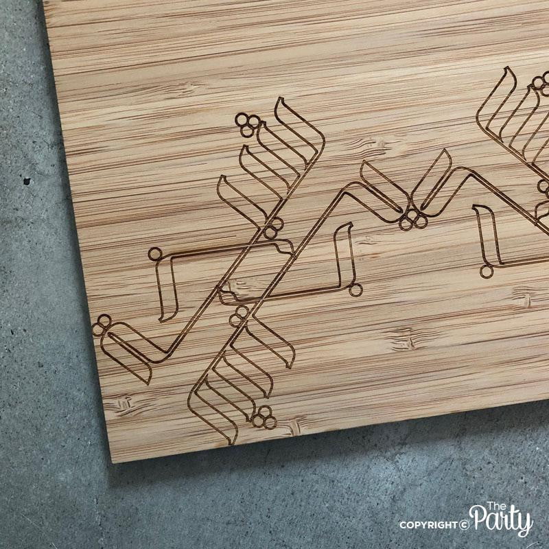 Hospital Door Sign – Bamboo Wood – The Party, Dubai