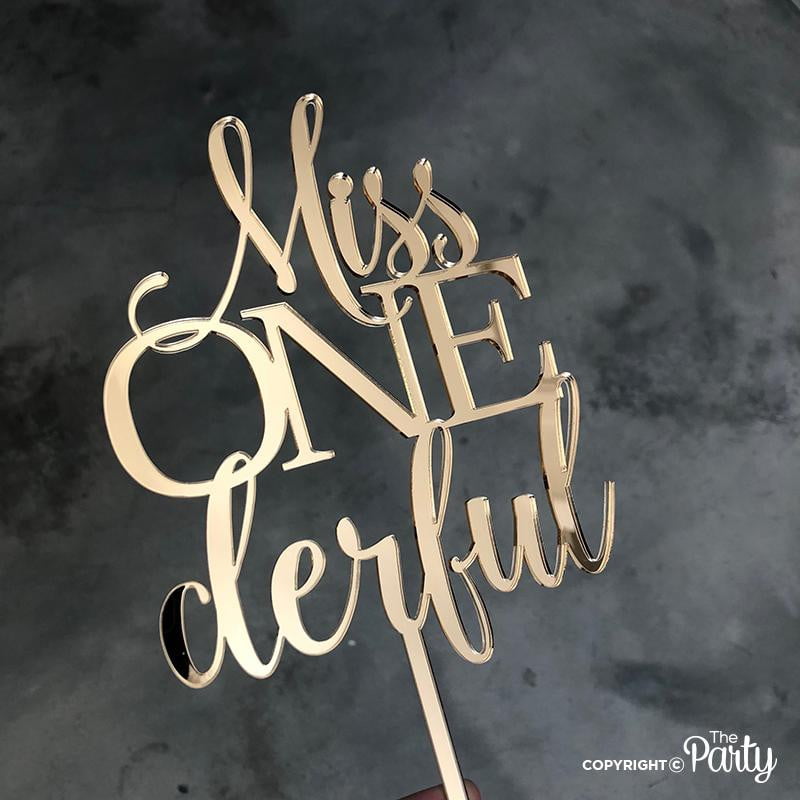 Miss ONEderful cake topper – The Party, Dubai