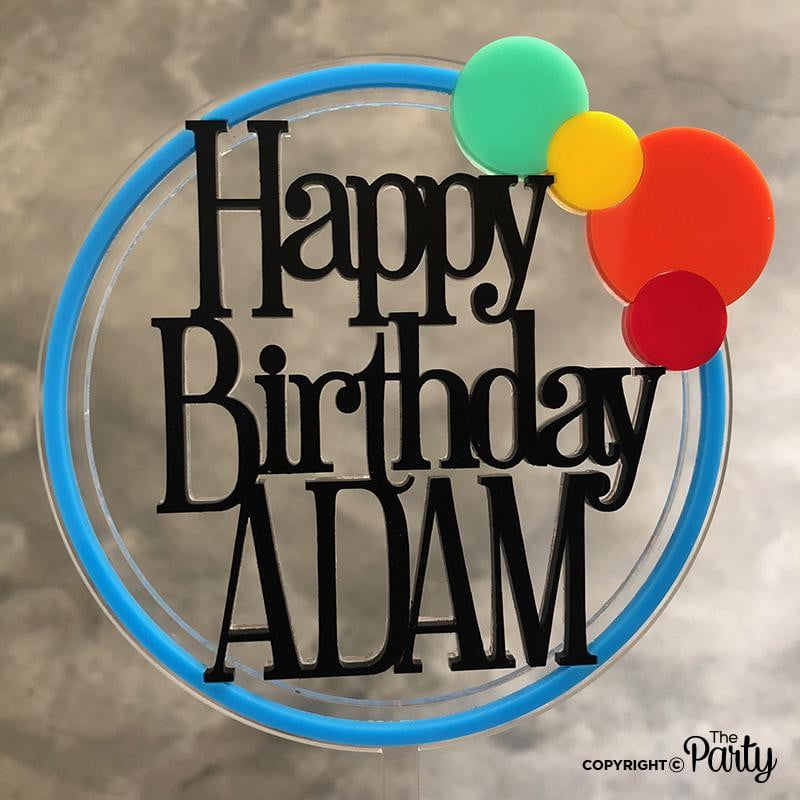 Happy Birthday cake topper – The Party, Dubai