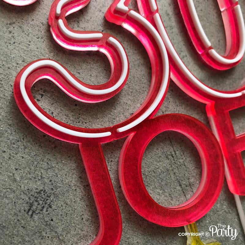 Happy 30th NEON cake topper – The Party, Dubai