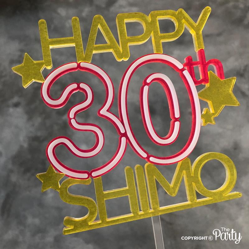 Happy Birthday NEON cake topper – The Party, Dubai