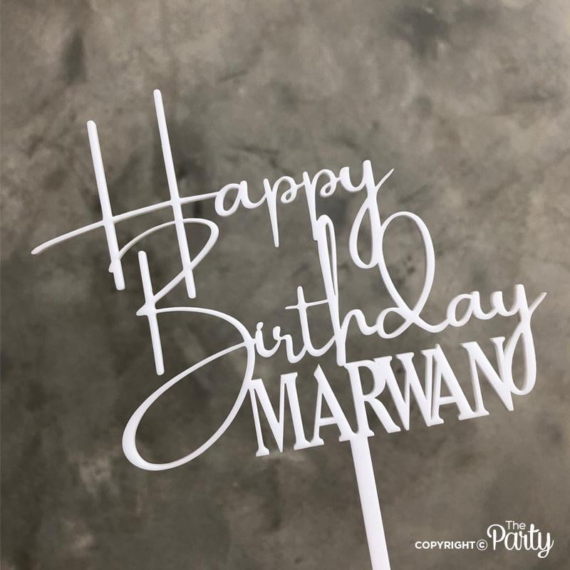 Happy Birthday cake topper – The Party, Dubai
