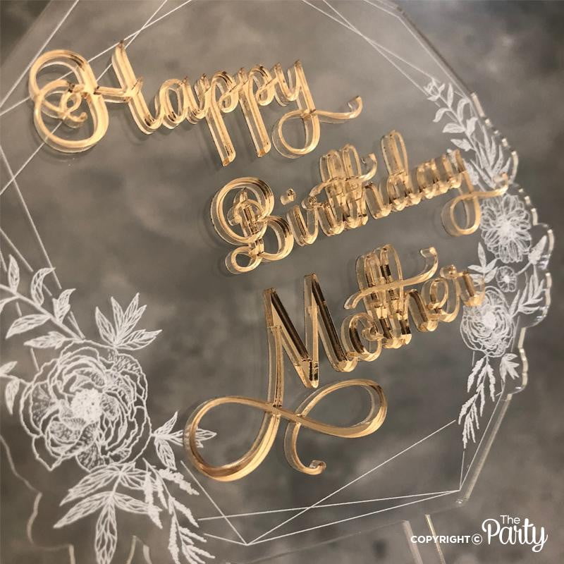 Happy Birthday Mother cake topper – The Party, Dubai