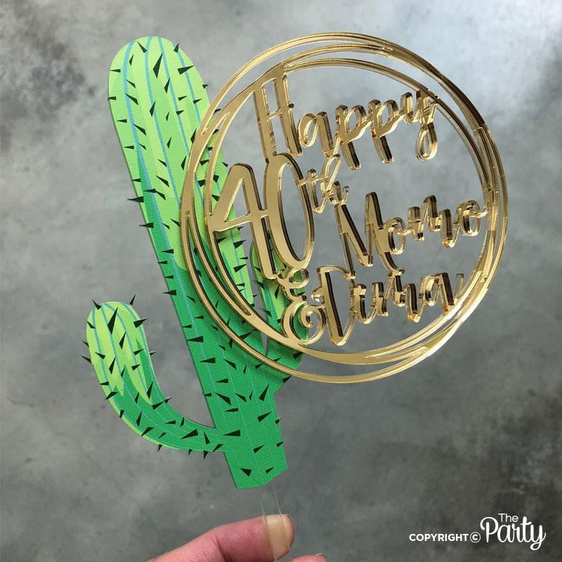 Fiesta 40th Birthday Cake Topper – The Party, Dubai