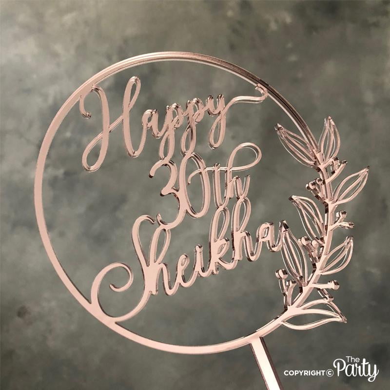 Happy 30th wreath cake topper – The Party, Dubai
