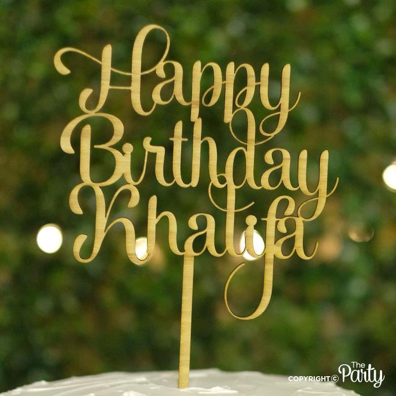 Happy Birthday cake topper – The Party, Dubai