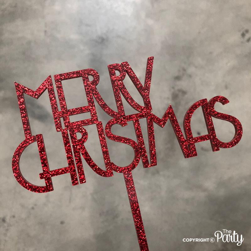 MERRY CHRISTMAS cake topper – The Party, Dubai