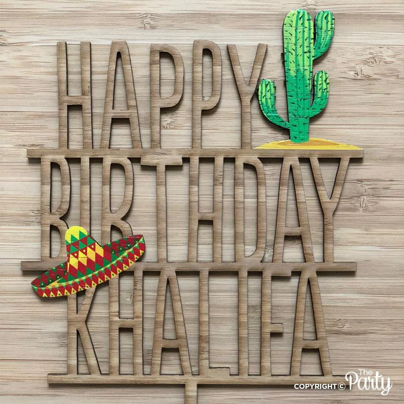 Happy Birthday cake topper – The Party, Dubai