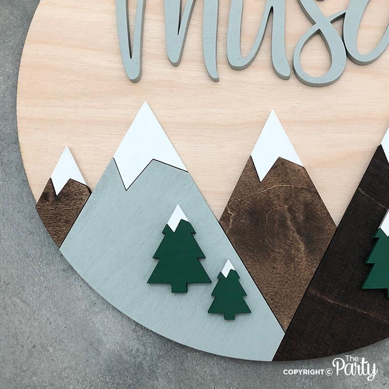 Wooden Sign – Birch Wood – The Party, Dubai