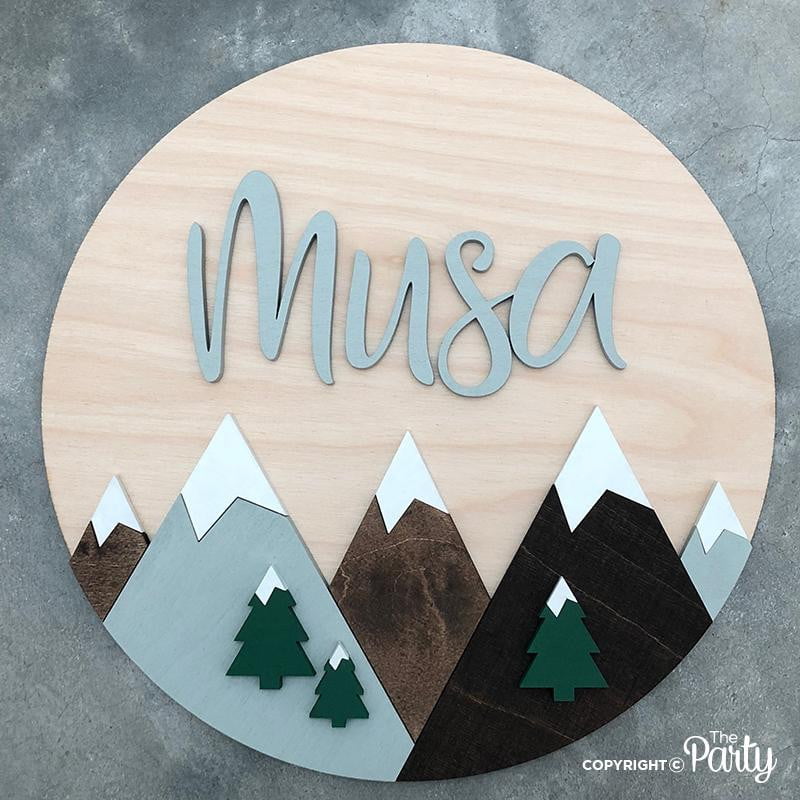 Wooden Sign – Birch Wood – The Party, Dubai