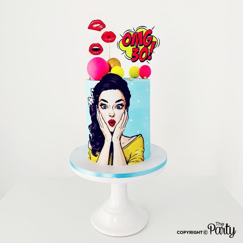 OMG 30th cake topper – The Party, Dubai