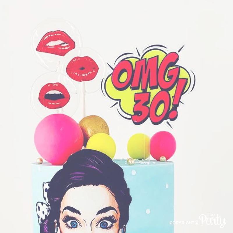 OMG 30th cake topper – The Party, Dubai