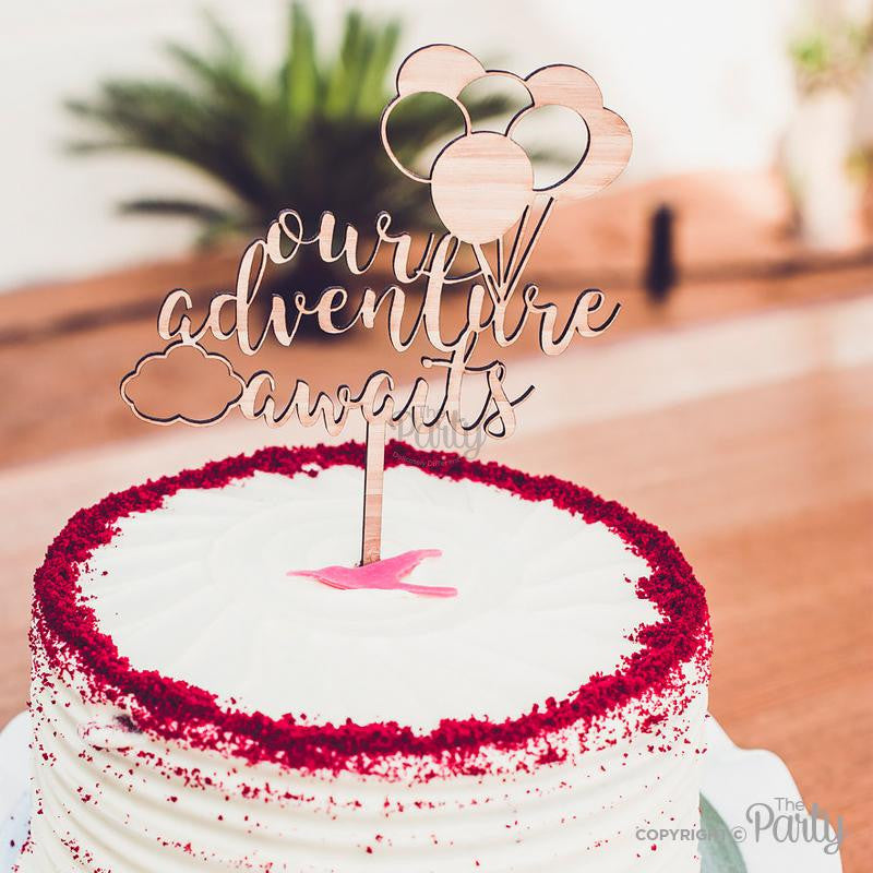 Our adventure awaits cake topper – The Party, Dubai