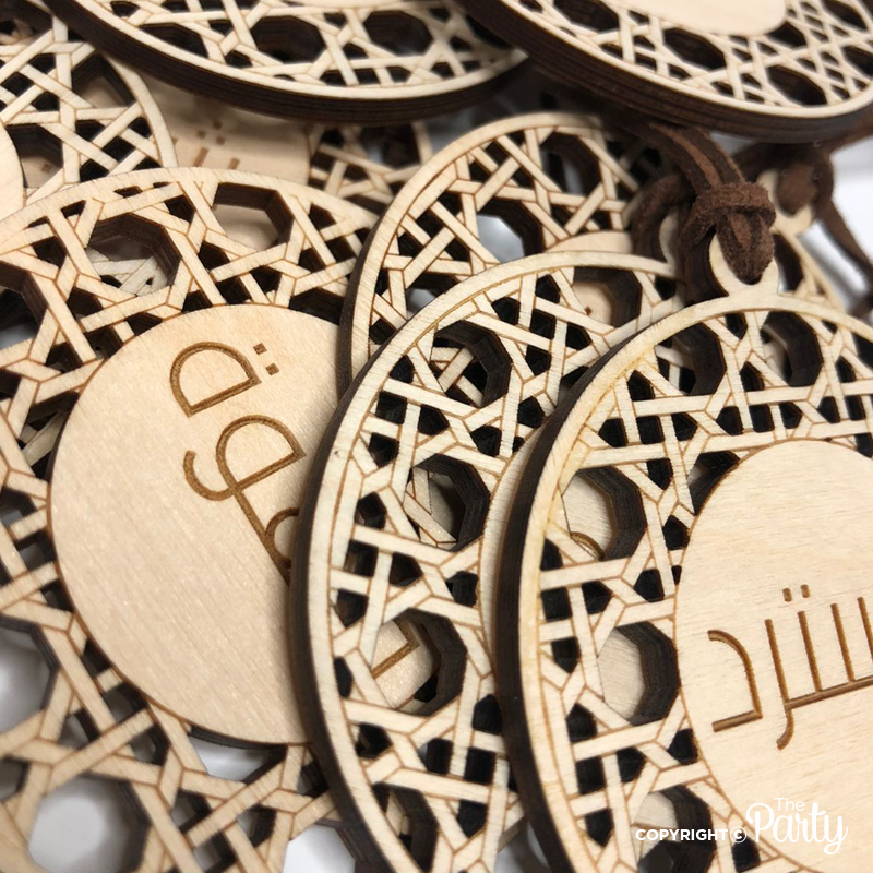 Arabic Rattan Dallah Gift Tags – Set of 8 – The Party, Dubai