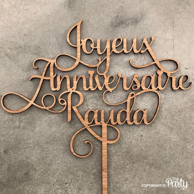 Cake topper in French – The Party, Dubai