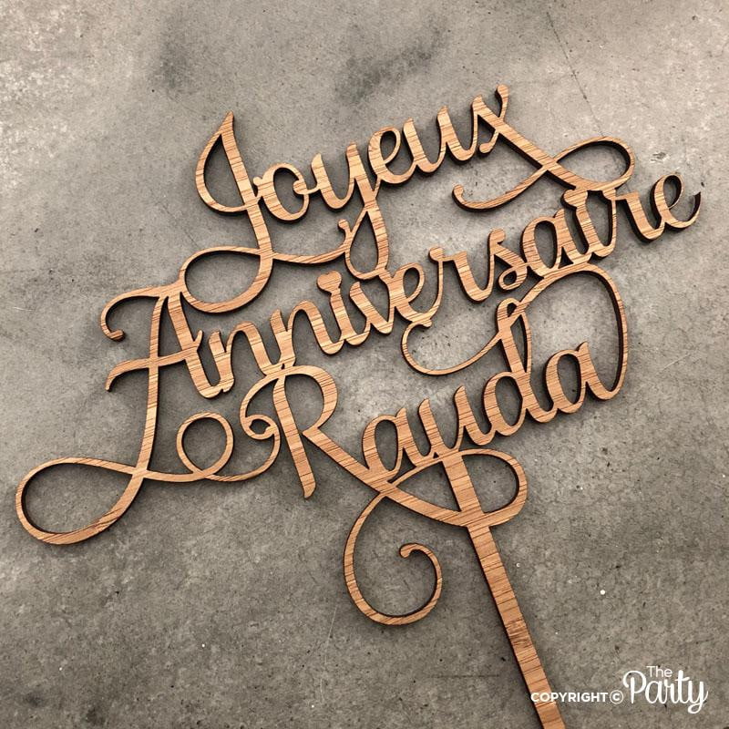 Cake topper in French – The Party, Dubai