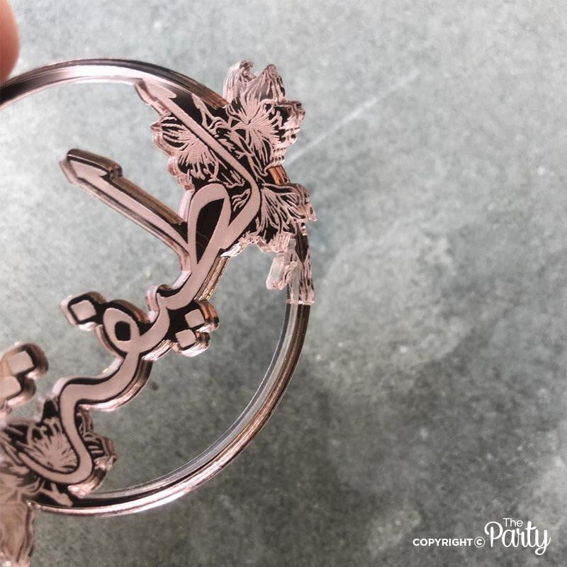 Rose gold mirror gift tags – The Party, Dubai