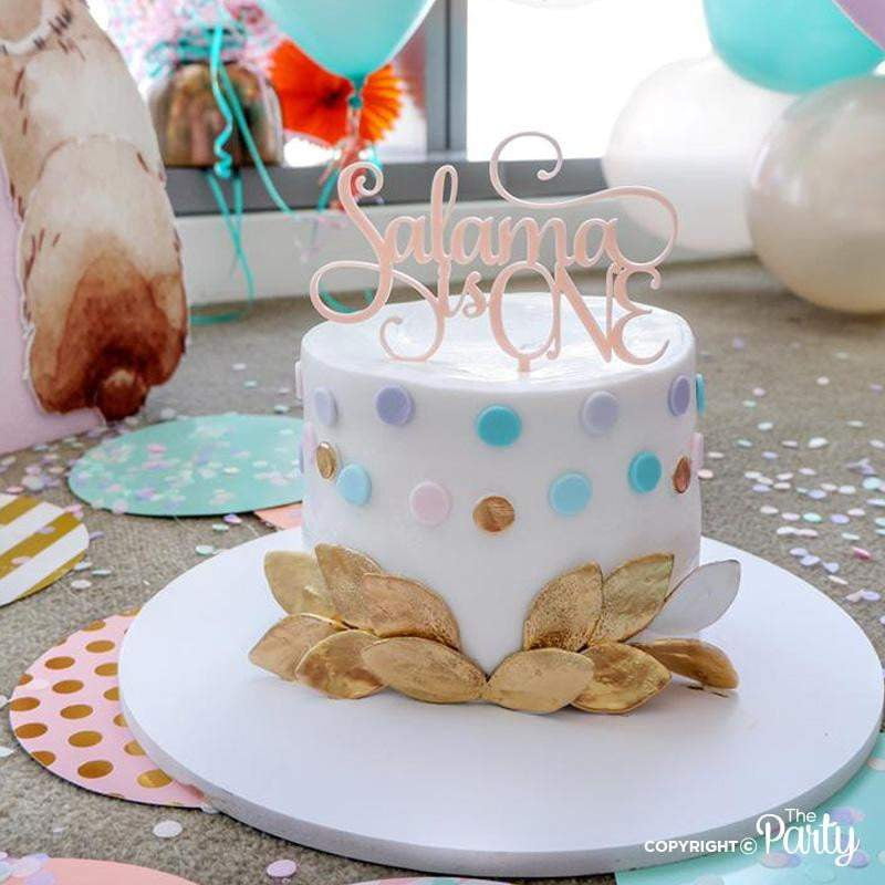 1st Birthday Cake Topper – Matte Gold – The Party, Dubai