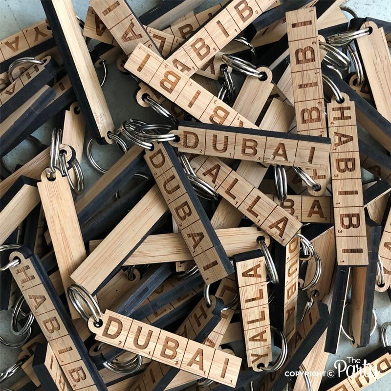 Bamboo key rings – The Party, Dubai
