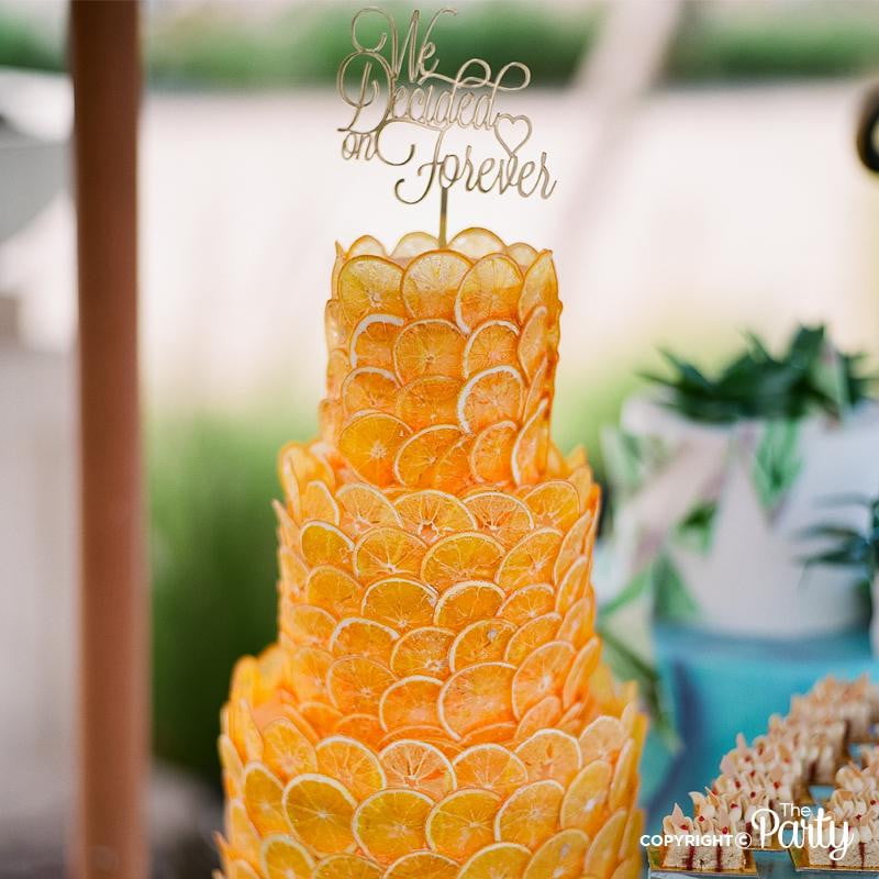 We decided on forever cake topper – The Party, Dubai